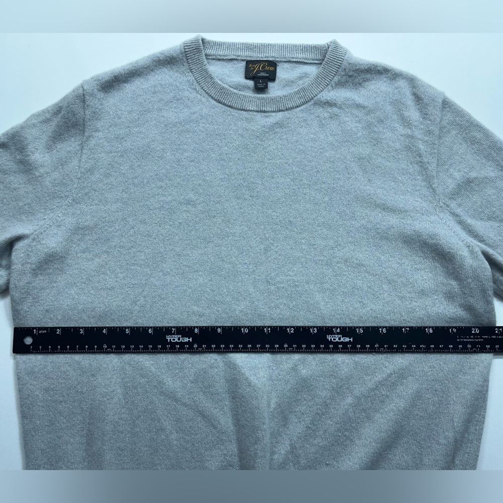 J.Crew 100% Cashmere Crewneck Sweater Mens Size Large Gray - Picture 5 of 10